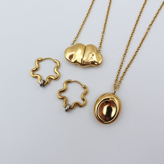 The Fidget Jewellery Collection with Mini-Squiggle - Gold Stainless Steel