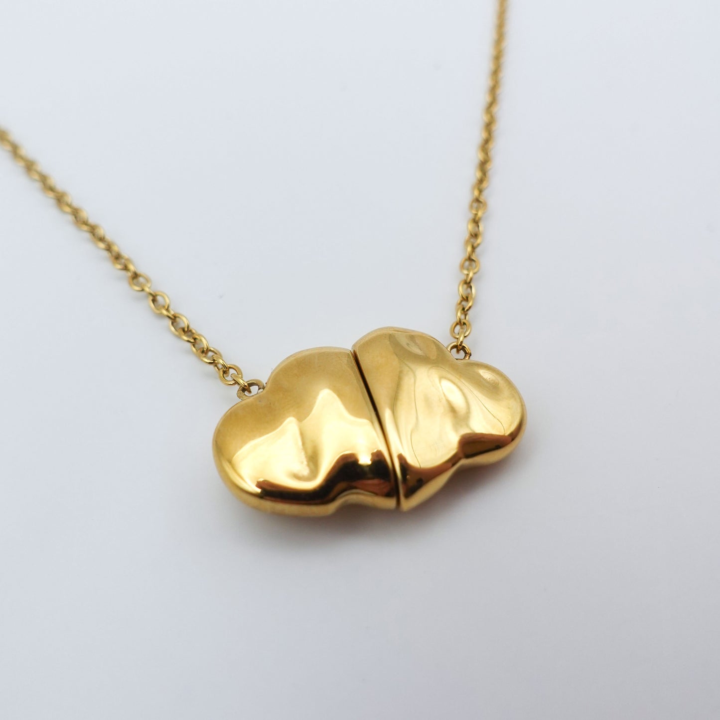 Cloud Magnet Fidget-ketting - goud roestvrij staal