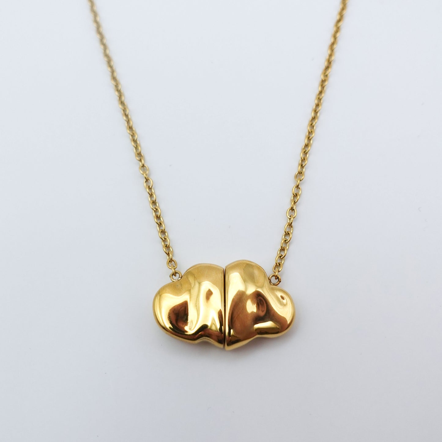 Cloud Magnet Fidget-ketting - goud roestvrij staal