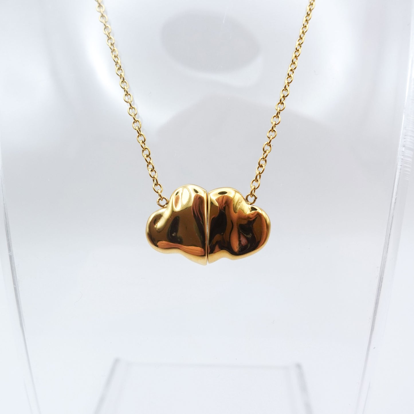 Cloud Magnet Fidget-ketting - goud roestvrij staal