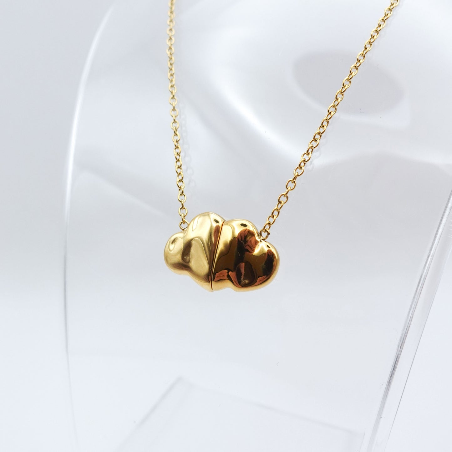 Cloud Magnet Fidget-ketting - goud roestvrij staal
