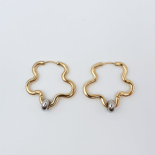 Squiggle Fidget Earrings - Gold Stainless Steel