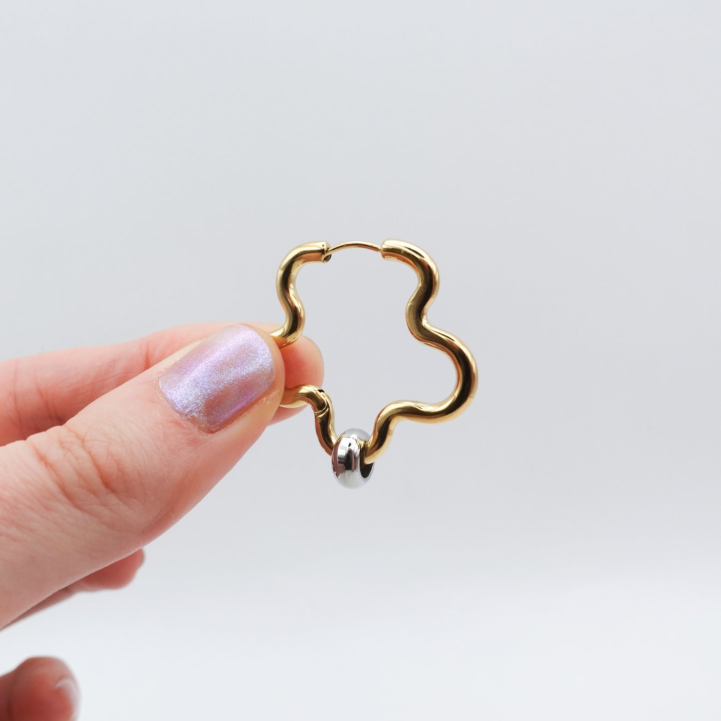 Squiggle Fidget Oorbellen - Goud Roestvrij Staal