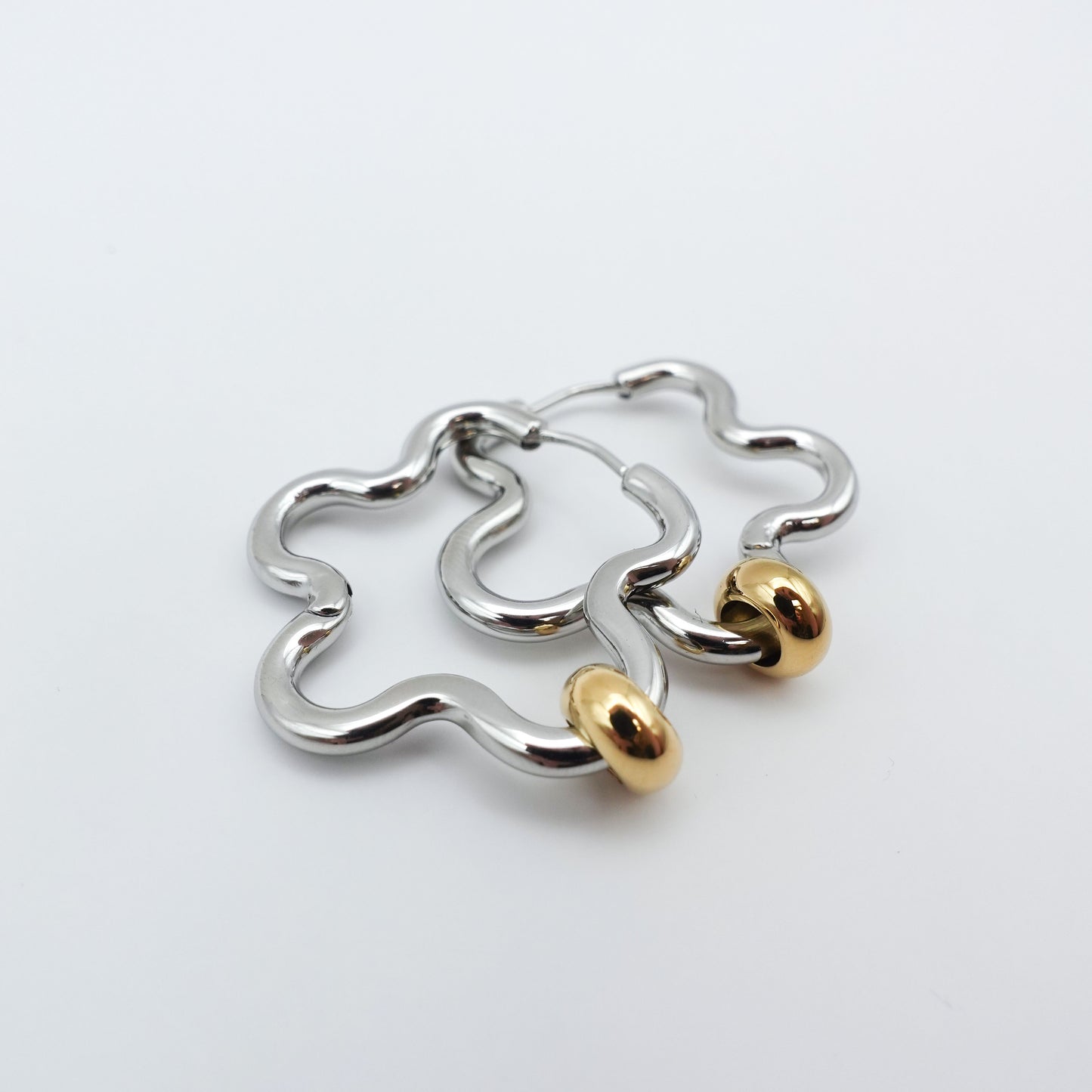 Squiggle Fidget Oorbellen - Zilver Roestvrij Staal