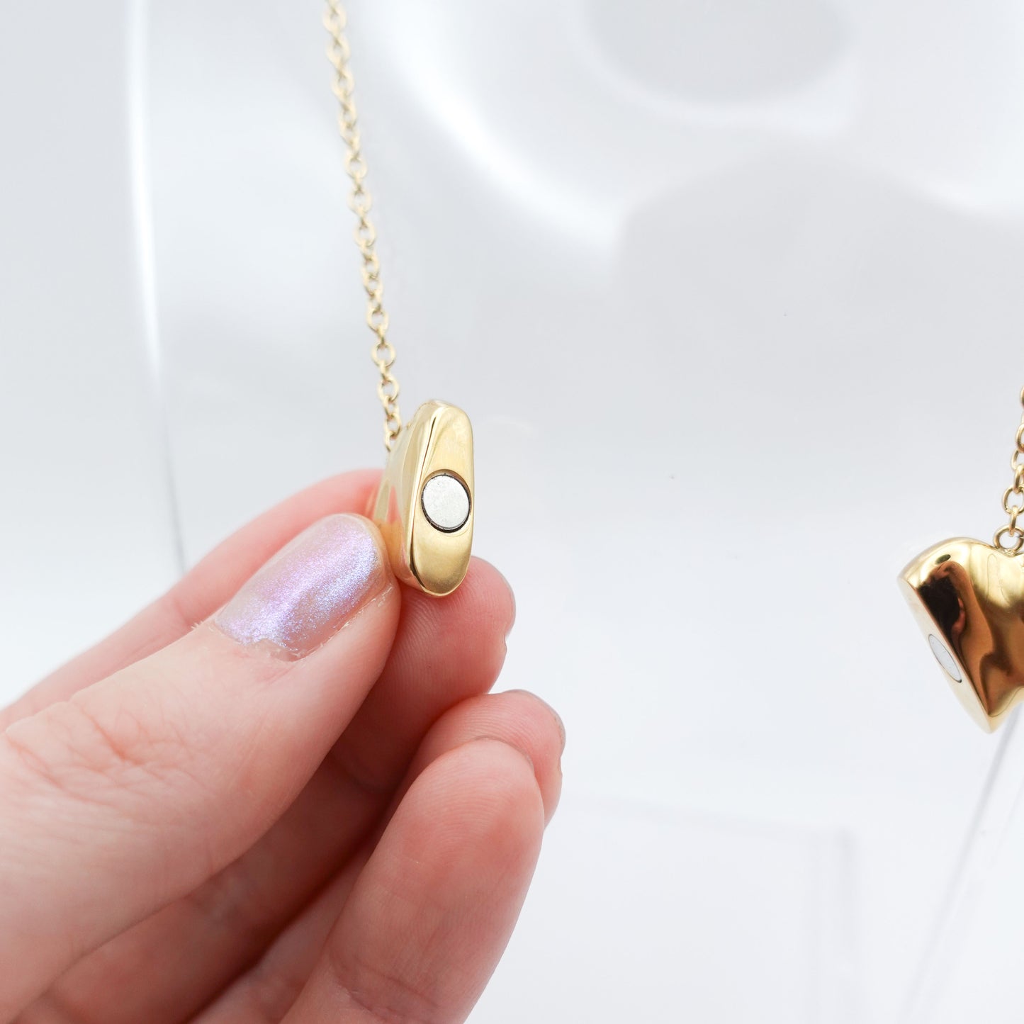 Cloud Magnet Fidget-ketting - goud roestvrij staal