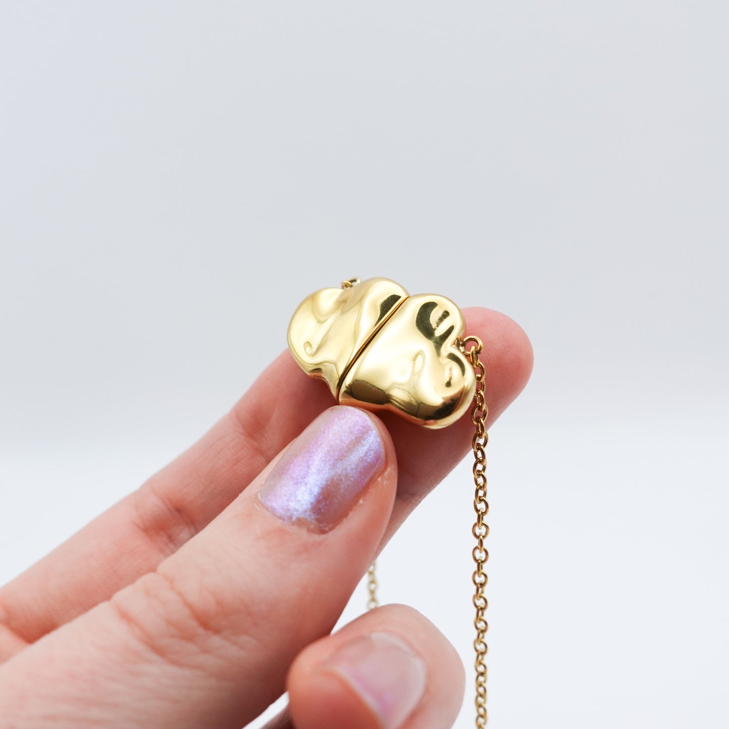 Cloud Magnet Fidget-ketting - goud roestvrij staal