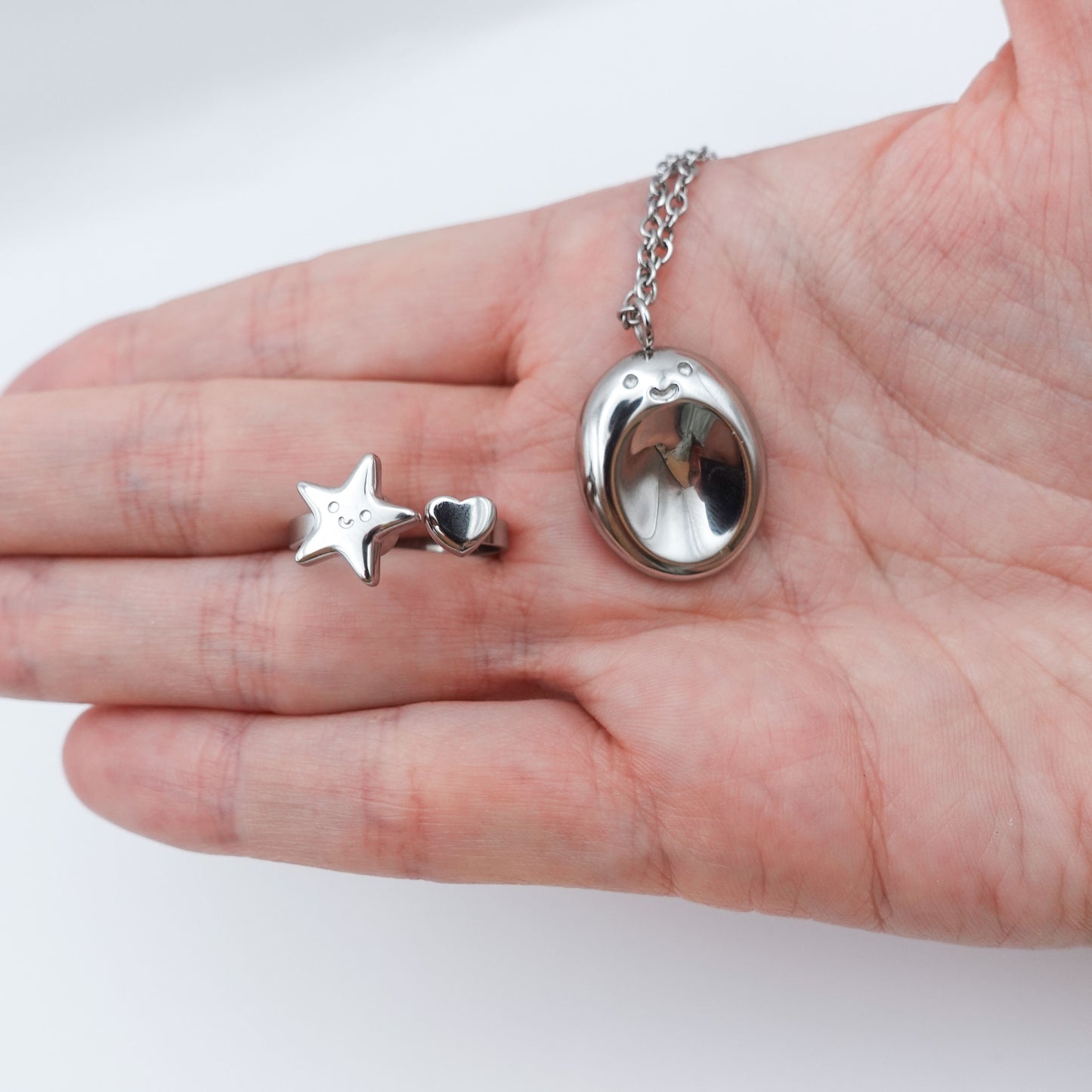 The Happy Duo - Silver Stainless Steel