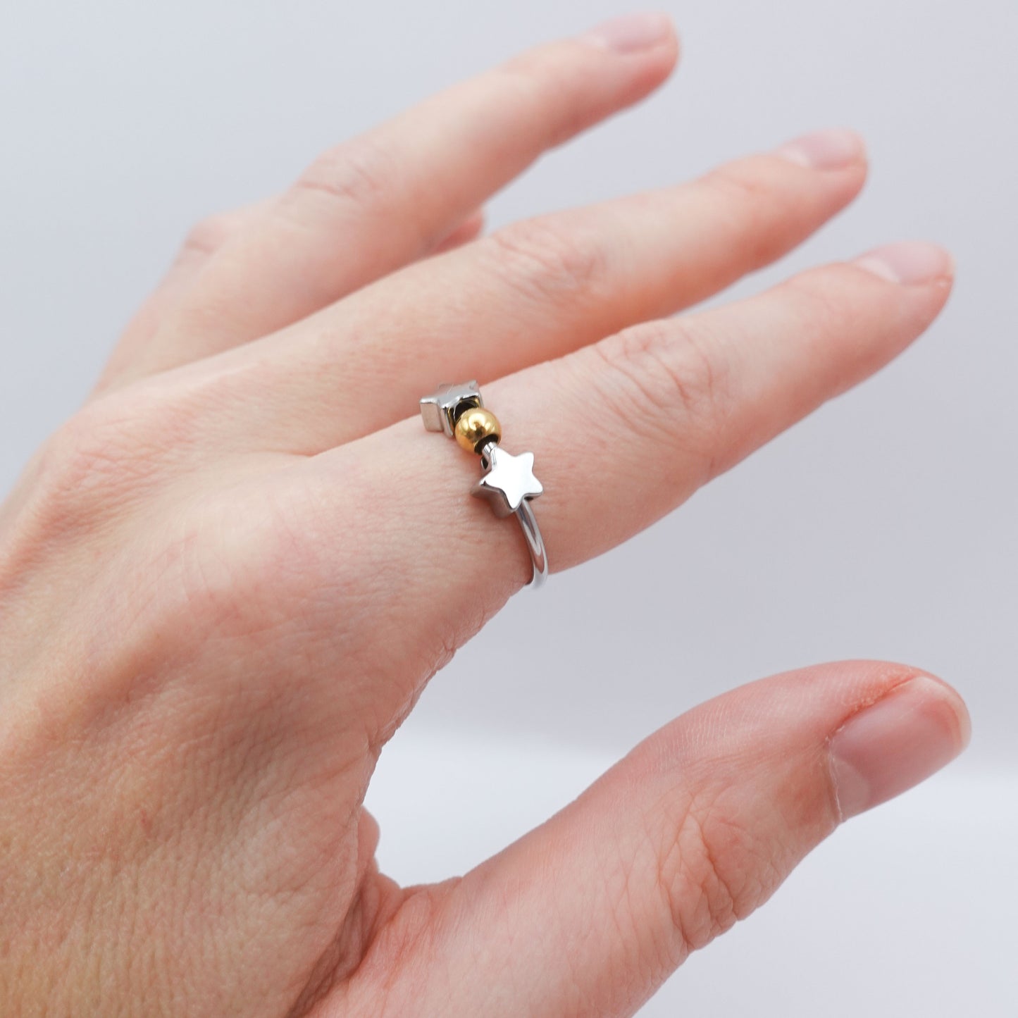 Solar System Fidget Ring - Silver Stainless Steel