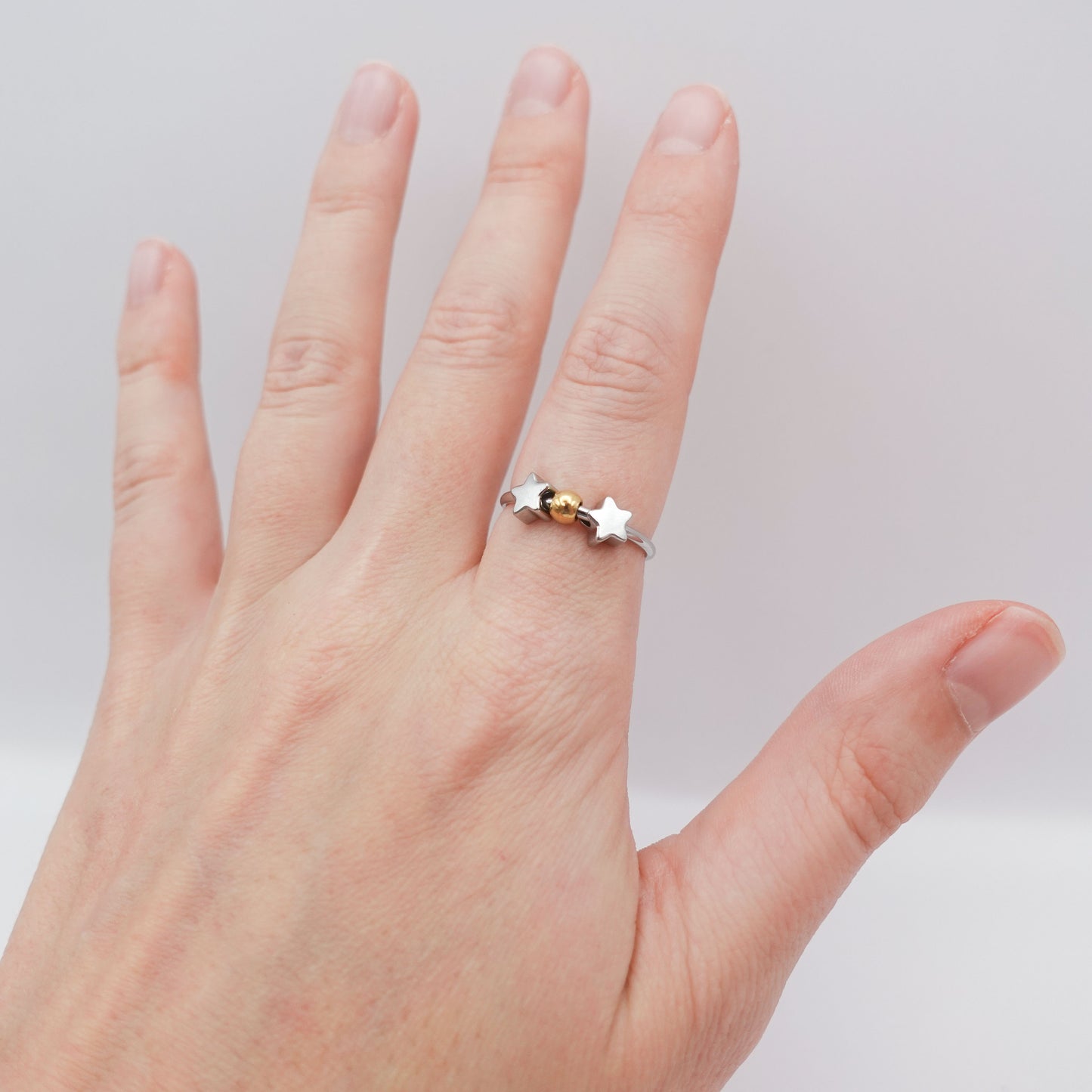 Solar System Fidget Ring - Silver Stainless Steel