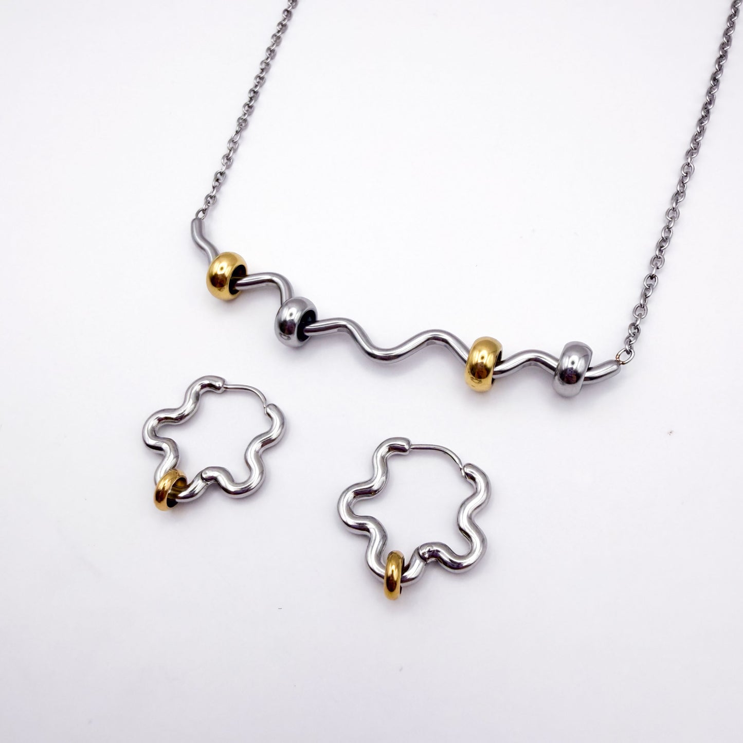 Mini-Squiggle Duo - Silver Stainless Steel