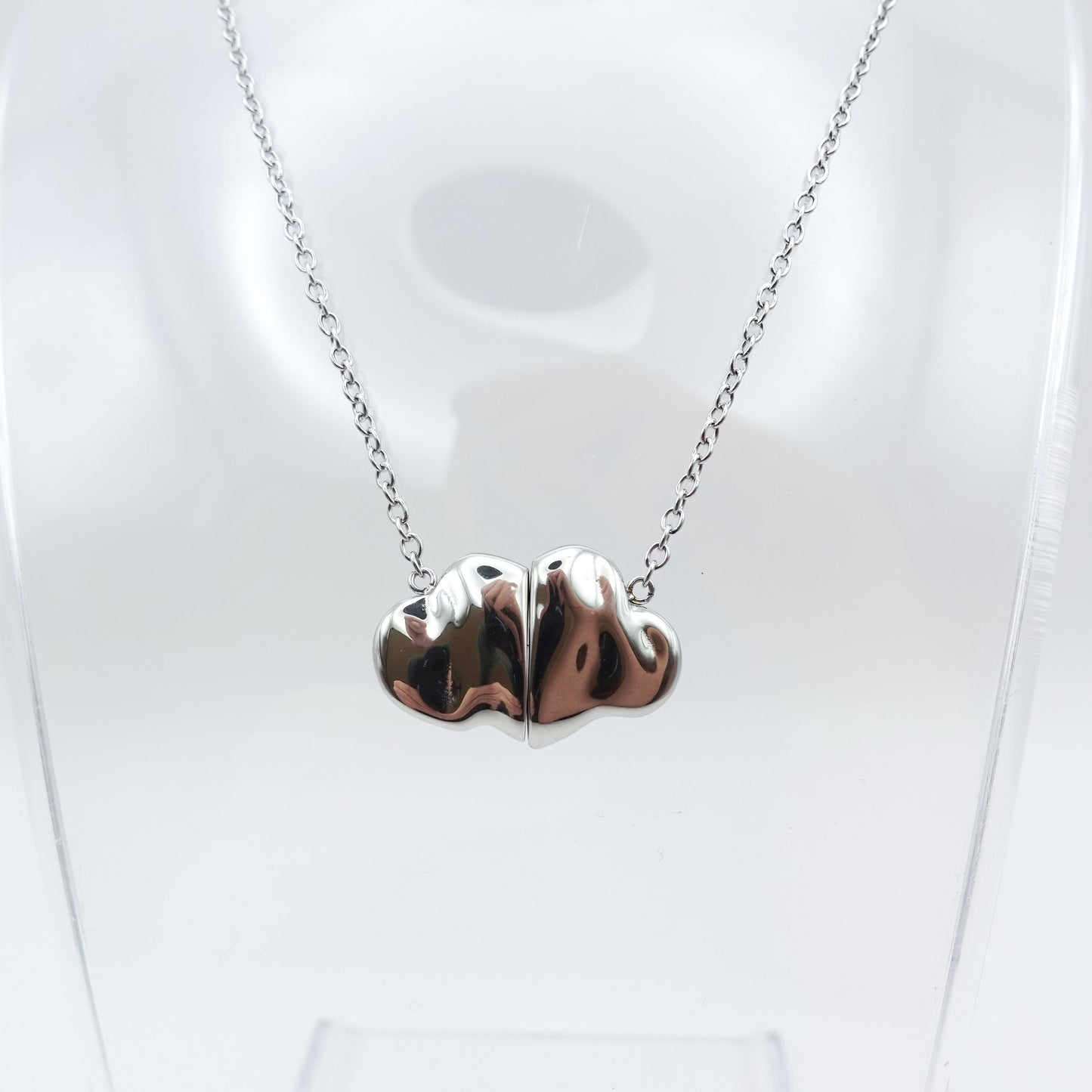 Cloud Magnet Fidget-ketting - Zilver roestvrij staal