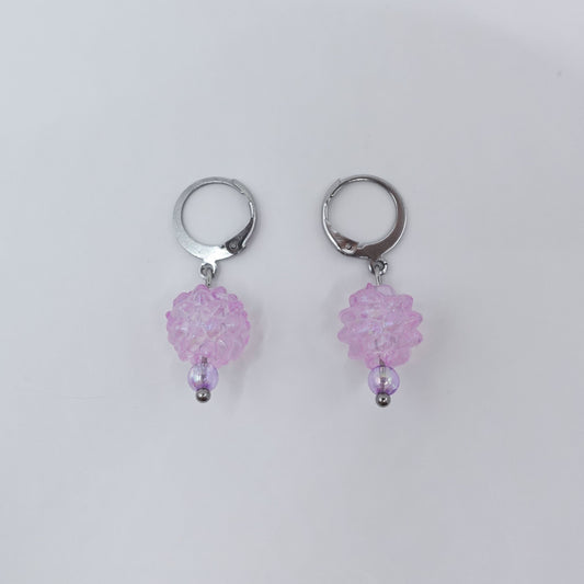 Spiky Huggie Earrings - Silver
