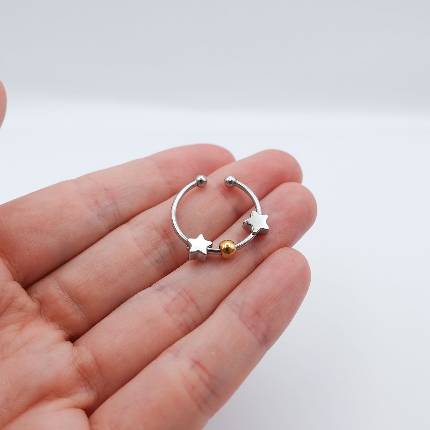 Solar System Fidget Ring - Silver Stainless Steel