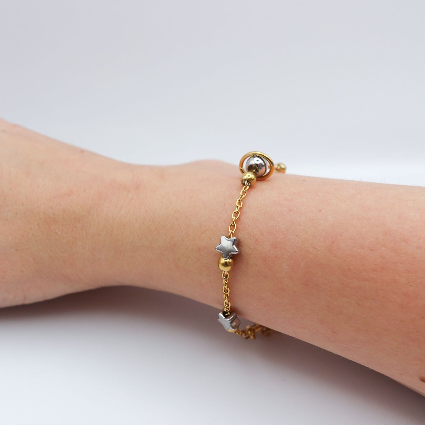 Solar System Fidget Bracelet - Gold Stainless Steel