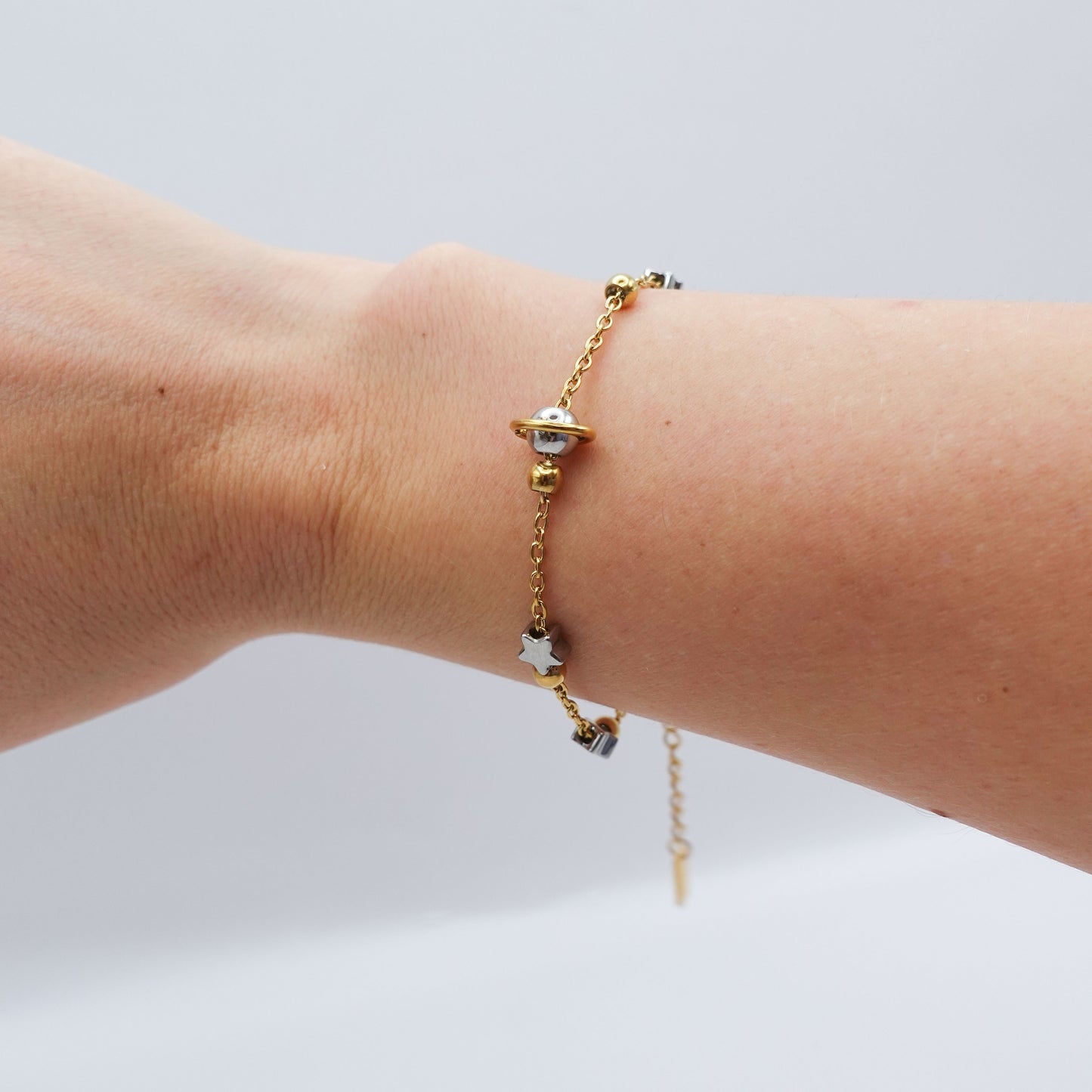 Solar System Fidget Bracelet - Gold Stainless Steel