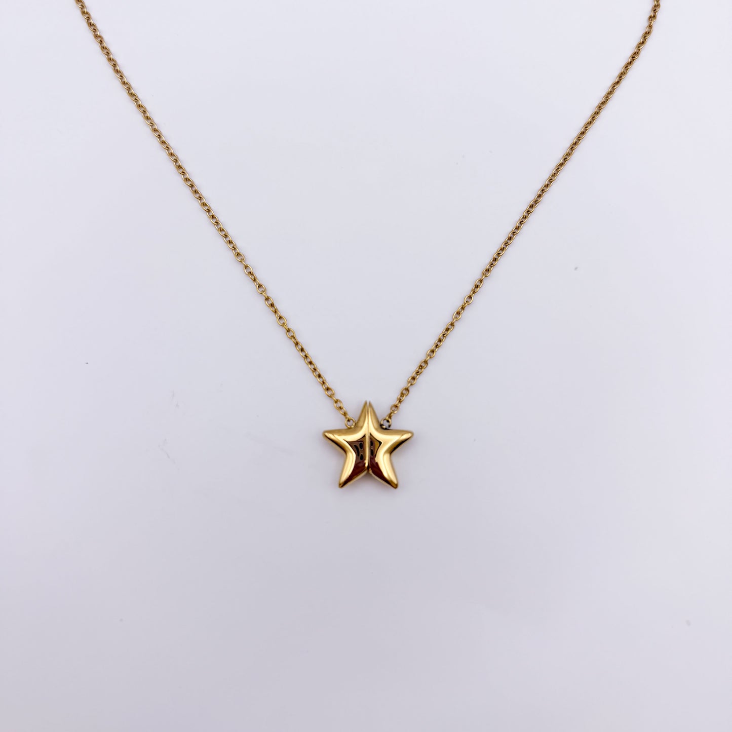 Star Magnet Fidget Necklace - Gold Stainless Steel