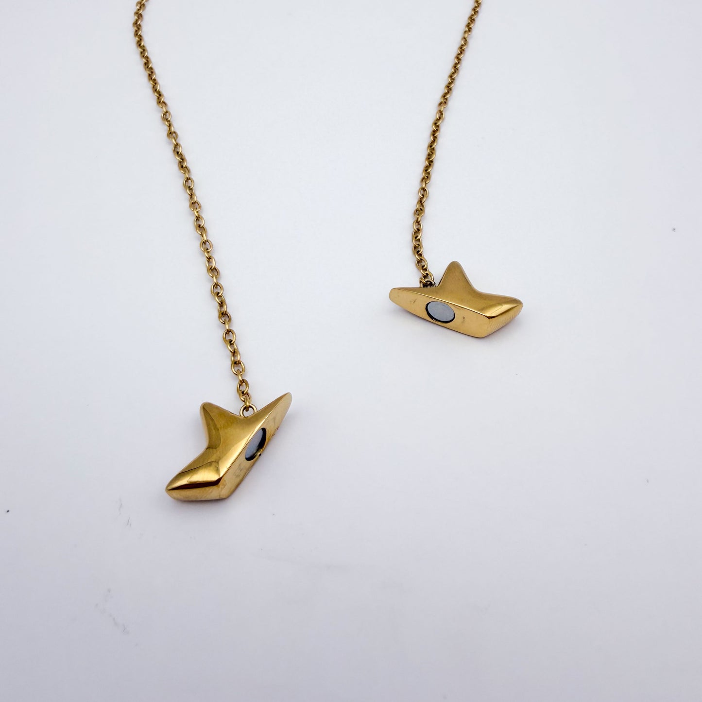 Star Magnet Fidget Necklace - Gold Stainless Steel
