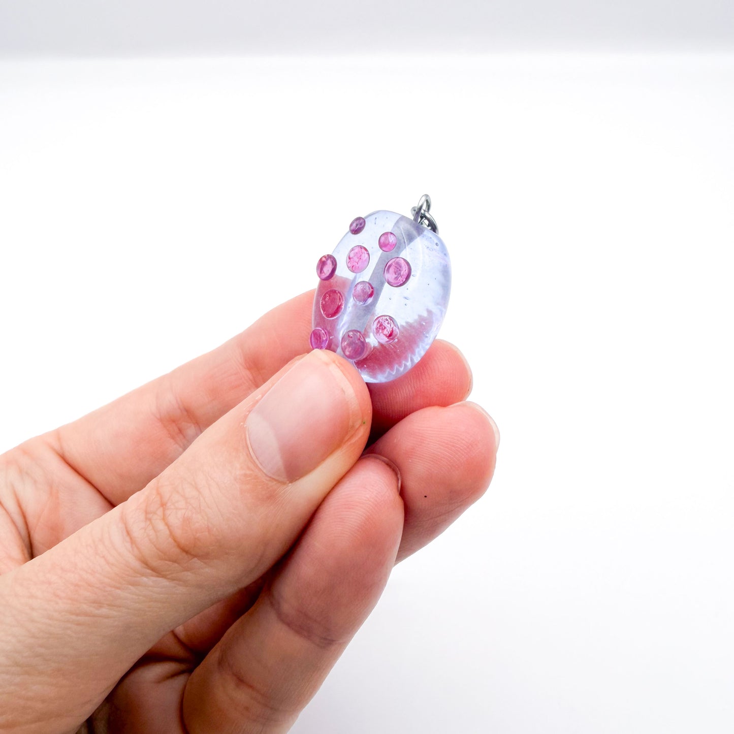 Lilac Bubbles - Glass Worry Stone Necklace