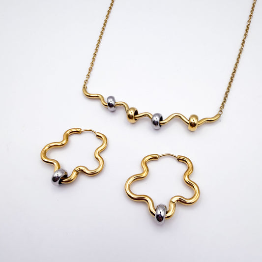 Squiggle Duo - Gold Stainless Steel