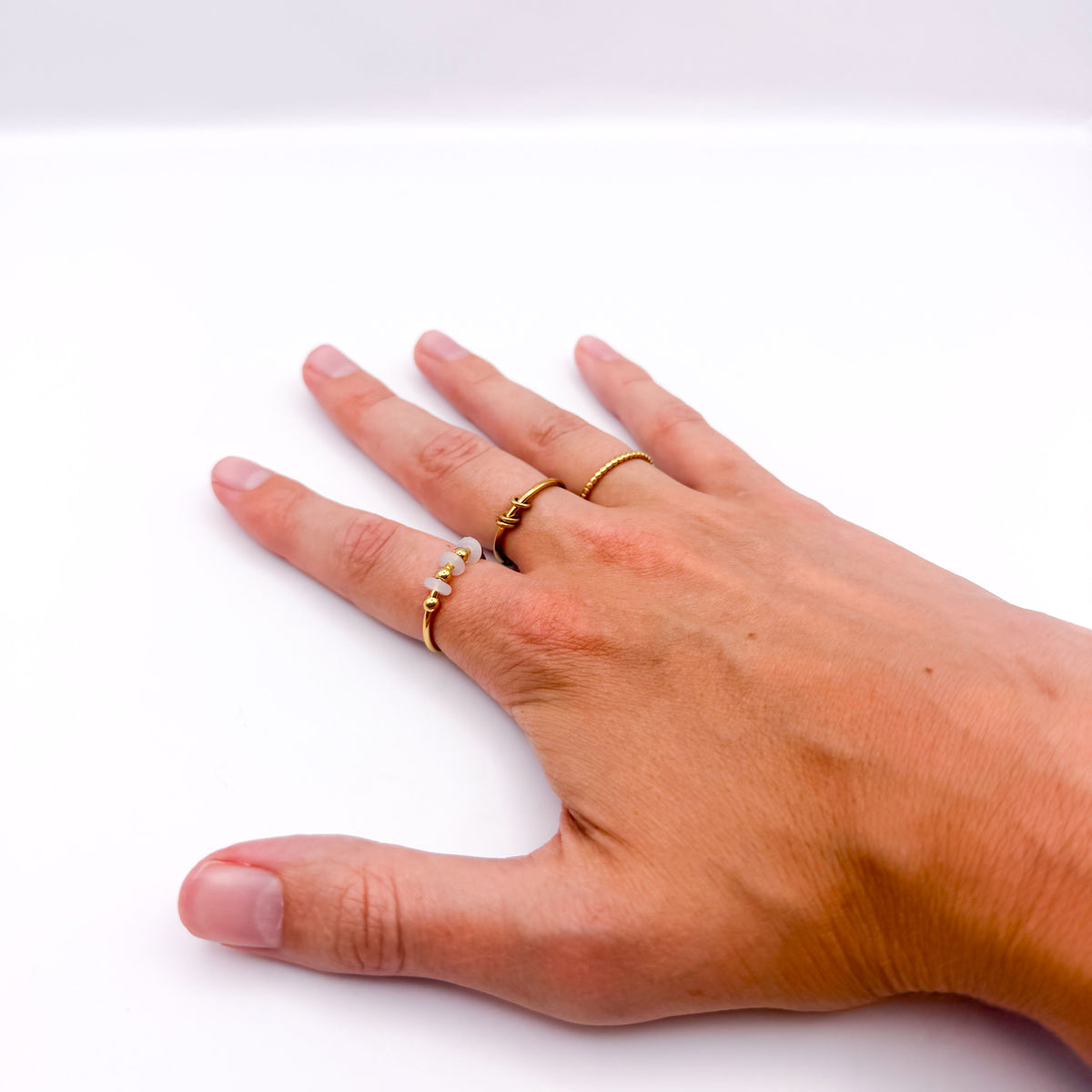 Picker Fidget Rings - Set of Three Gold Stainless Steel