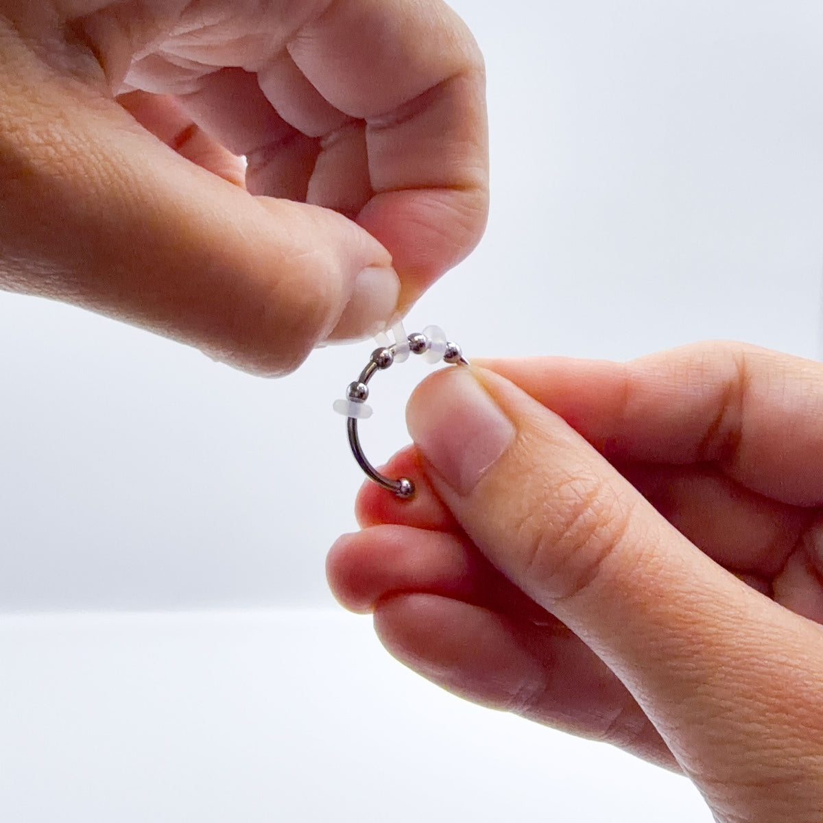 Picker Fidget Rings - Set of Three Silver Stainless Steel