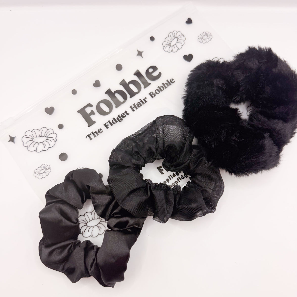 Fobble - The Fidget Hair Bobble - The Black Collection